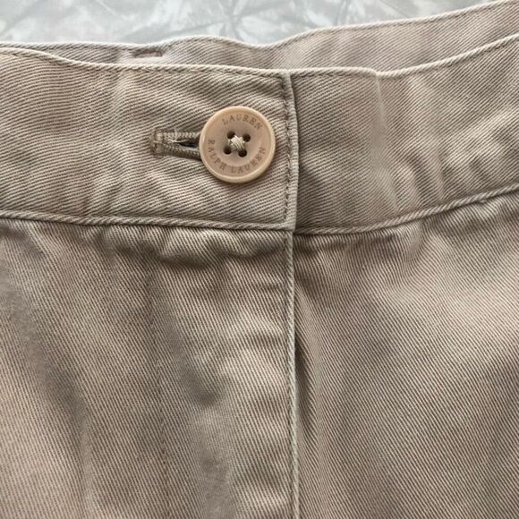 lauren jeans co ralph lauren size 8 tan high waisted shorts slat pockets preppy - Picture 5 of 11